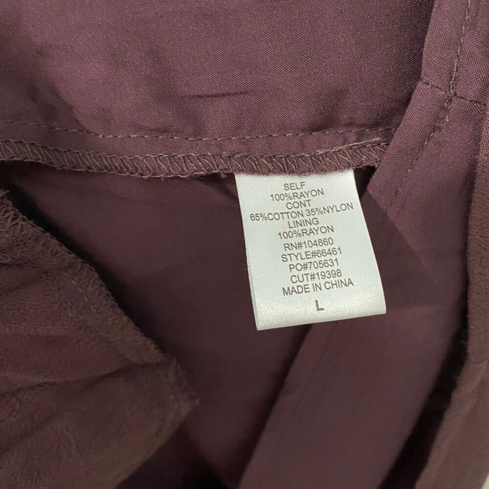 And the Why Los Angeles Dress Womens Size L Mini Long Sleeve Lace back Mauve NWT - Picture 7 of 8